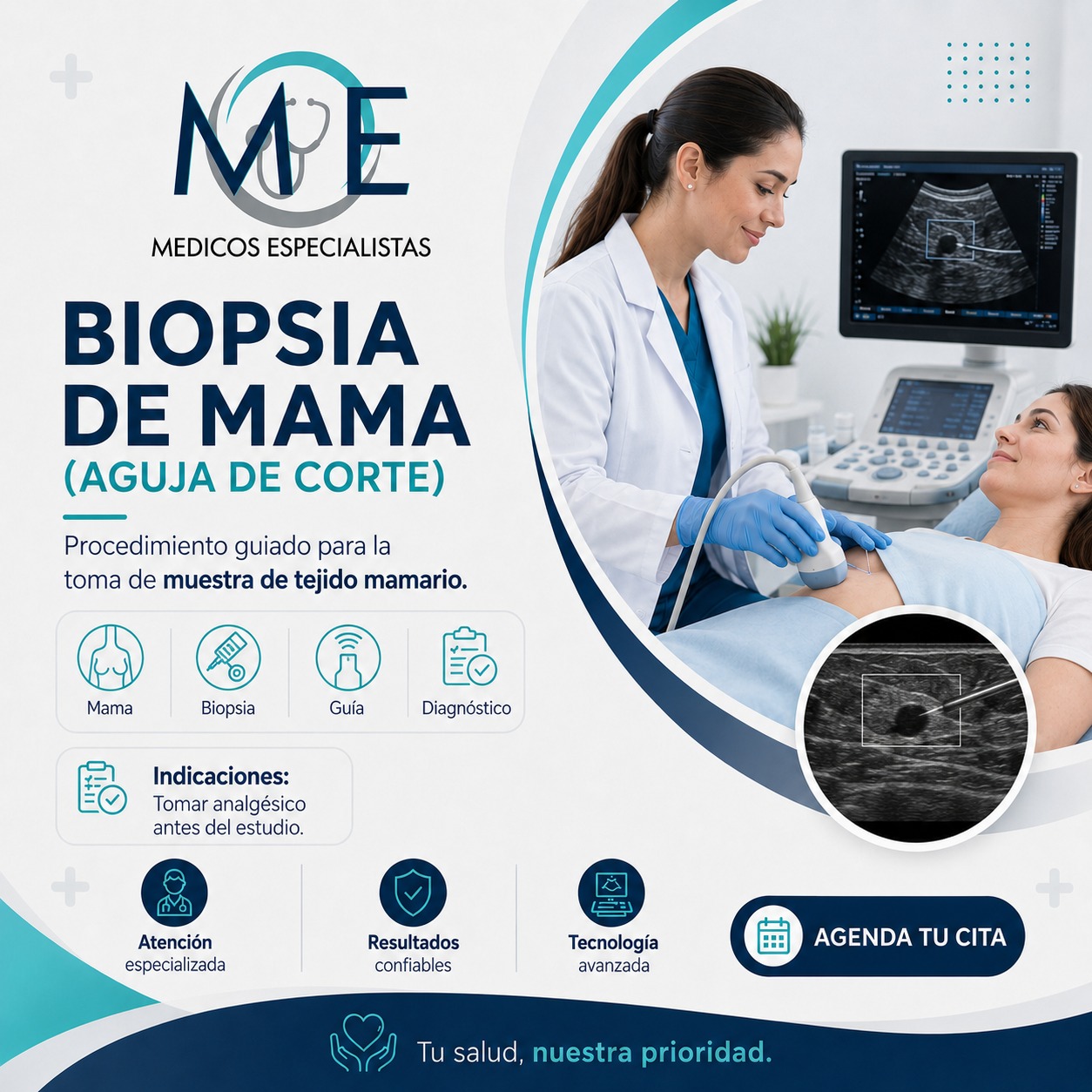Biopsia de mama (Aguja de corte)