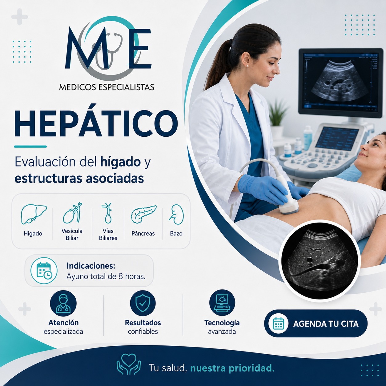 Hepático: Hígado, vesícula, vías biliares, páncreas, bazo.