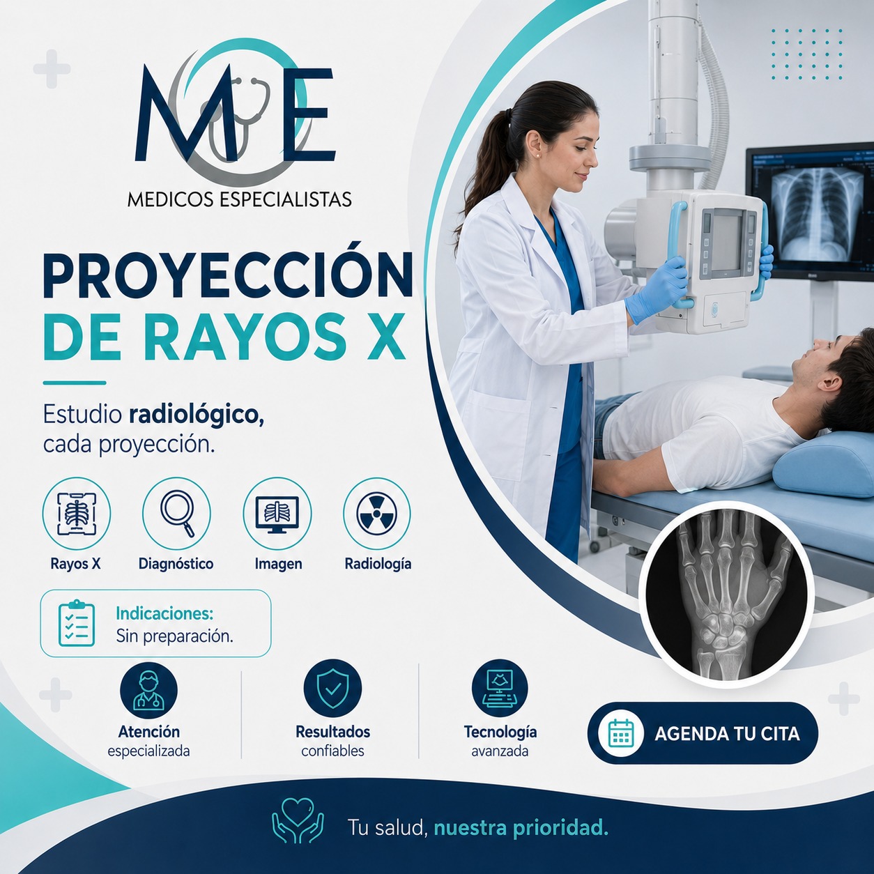 Proyección de Rayos x (cada una)