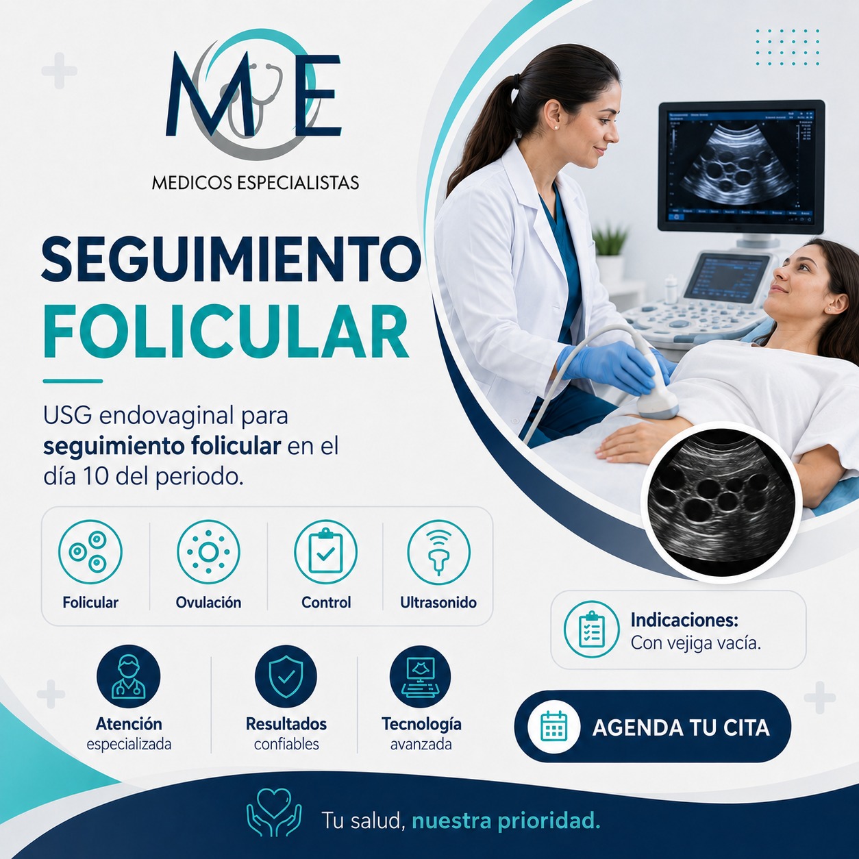 Seguimiento Folicular (usg endovaginal, en el día 10 del periodo)